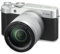 FUJIFILM X-A10 Compact System Camera with 16-50 mm f/3.5-f/5.6 Zoom Lens - Silver